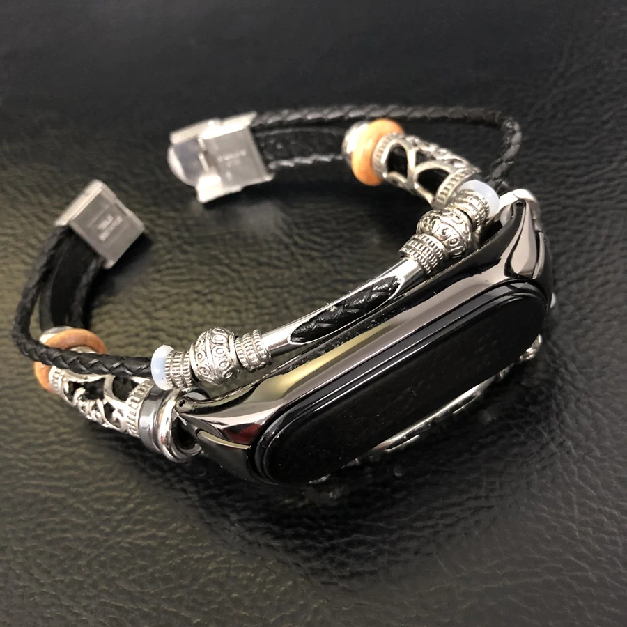 

Браслет из натуральной кожи для Xiaomi Mi Band 6, ремешок для часов Mi Band 5 NFC, браслет для Xiaomi Mi Band 6, аксессуары