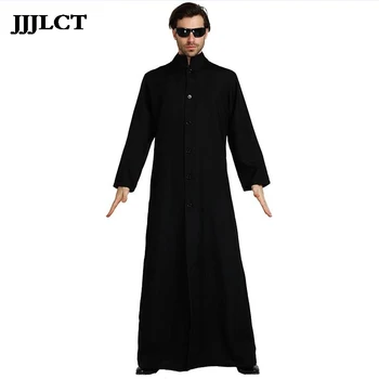 

Classic The Matrix Neo Cosplay Costumes Black Trench Jumpsuits Uniform Party Halloween Masquerade Suit New Anime Adult Unisex