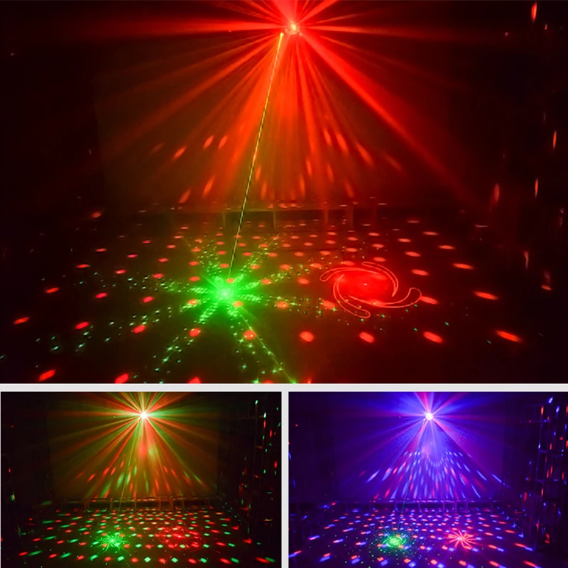 Emissor de Luz Luzes do Palco Jogador com Controle Diodo Discoteca Ativado Girando Remoto 7 Cores Rgb Digital Cristal Disco Bola Mágica Som 6 controle remoto, palco com luzes de led