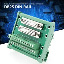 DB25-M6 Double Female Head Interface Terminal Block Board Module DIN Rail Solderless Mount Terminal DB25-M6 Double Female Head Interface Terminal Block Board Module DIN Rail Solderless Mount Terminal