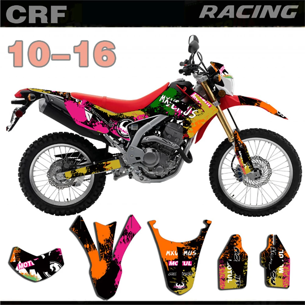 Графика фоны наклейки комплект для Honda CRF250L 2010 2011 2012 2013 CRF 250L 10-16 - Цвет: as shown