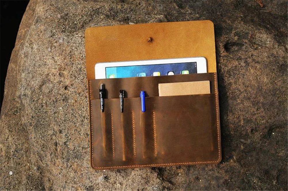 

Personalized Genuine Leather Ipad Case Portfolio Bags Sleeve For New Ipad Pro 10.5 11 12.9