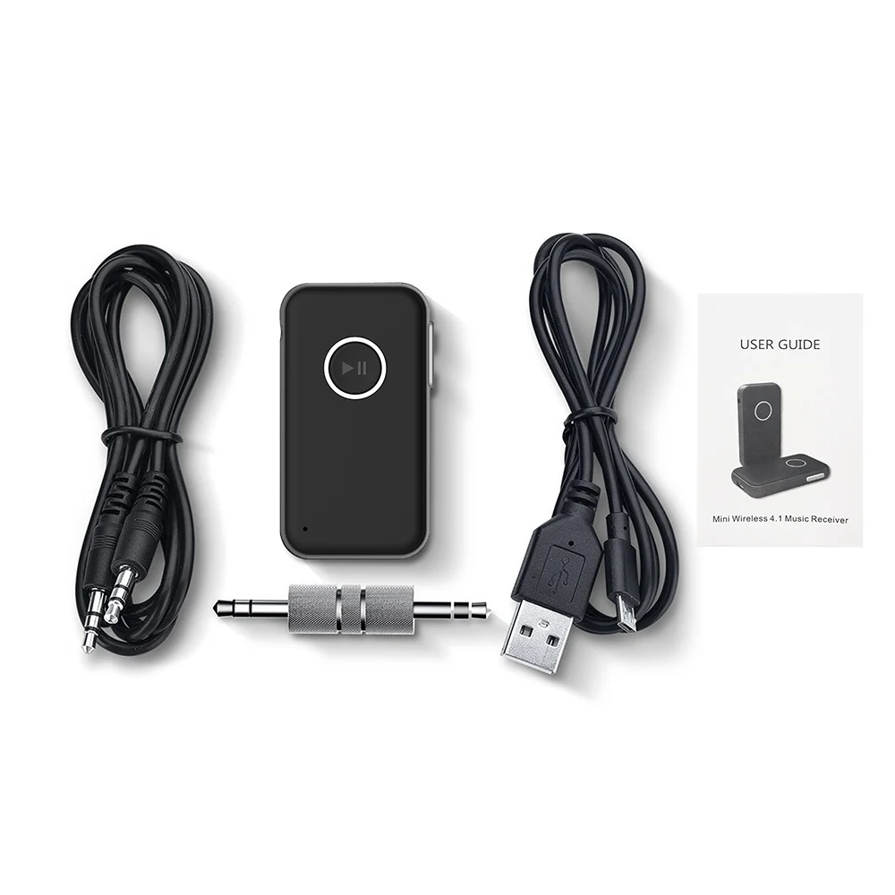 

Mini Wireless Audio Receiver Adapter BT 4.1 for Car Hands-Free Calls 3.5mm Stereo Output for Car Stereo Sound System