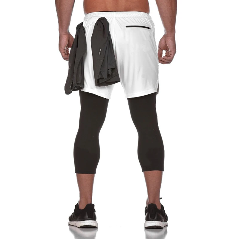 Mallas deportivas de compresión para hombre, pantalones de baloncesto, para correr y Crossfit, 3/4|Mallas para correr| - AliExpress