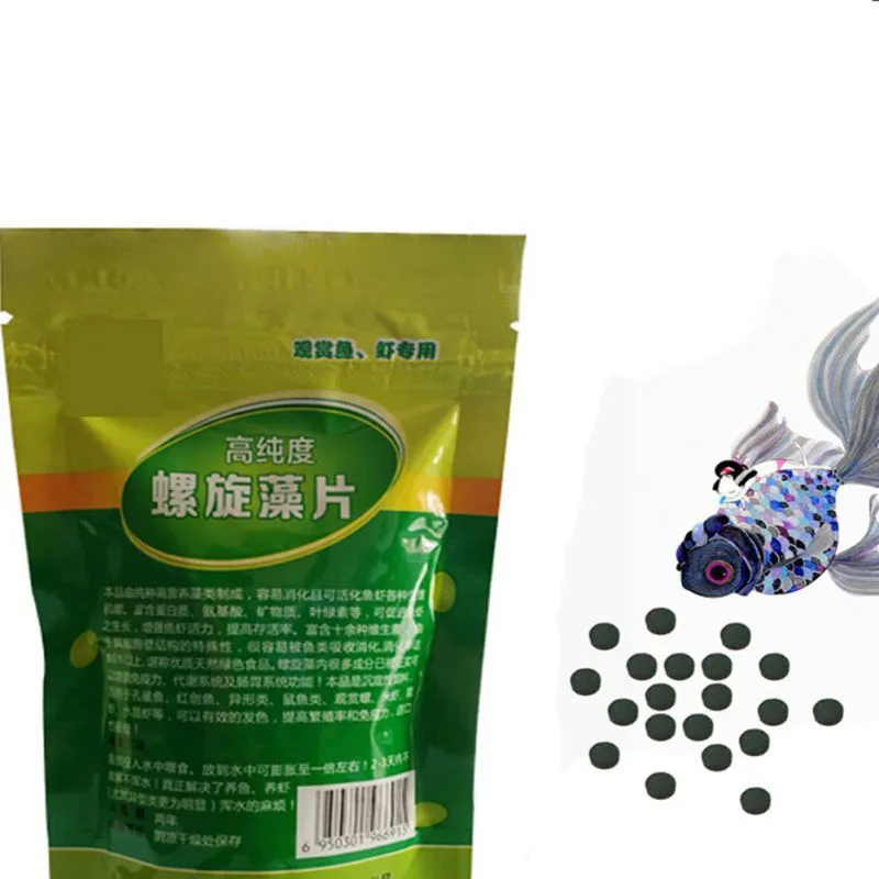

HOT SALE 100 Grams Of Spirulina Squid Tropical Vegetarian Algae Wafer Cake Bulk Fish Food Aquarium Pet Feed cheap