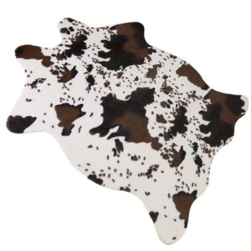 Imitation Animal Skins Rugs and Carpets Cow Carpet Carpets for Living Room Bedroom 110x75cm