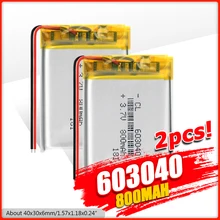 1/2/4 pièces 2019 nouveau 603040 Li Ion polymère 800mah batterie 3.7 V Rechargeable 800mah Lipo Batteries au Lithium avec Protection de carte Pcb