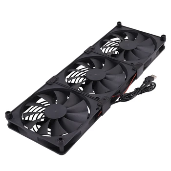 

Router Heatsink Network Set-Top Box Cooling Fan Cooling Base Mute 3 Cooling Fan Combination for PC Radiator