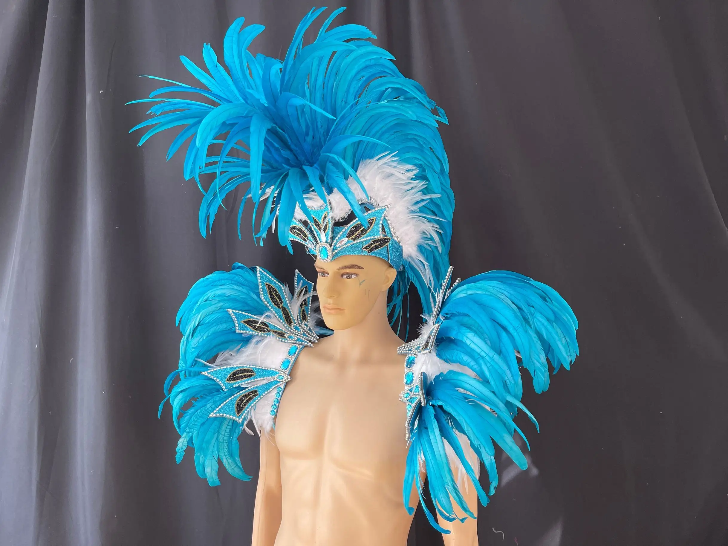 ファッショナブルで絶妙な頭飾りの羽サンバダンスカーニバル