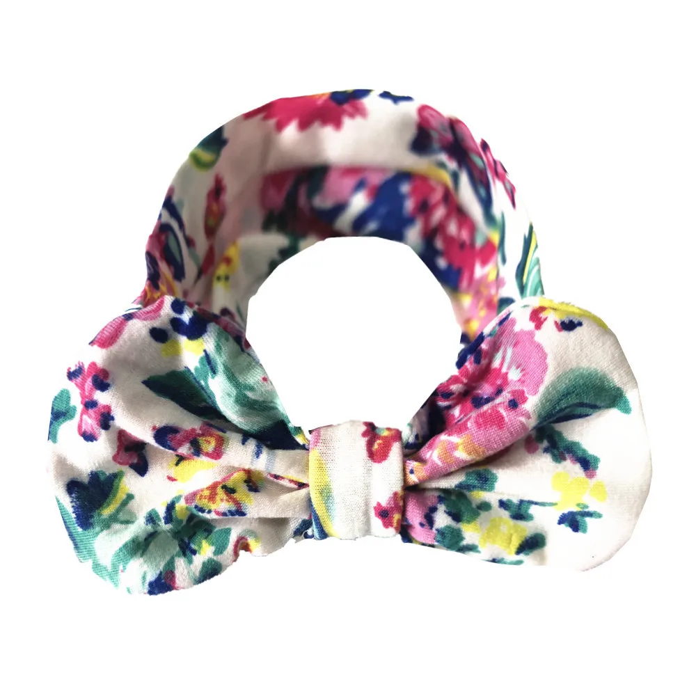 new Baby hair Accessories Kid Girl Baby Color Print Big Bow Hairband Headband Toddler Hair Band Photo Props for 0-2Y