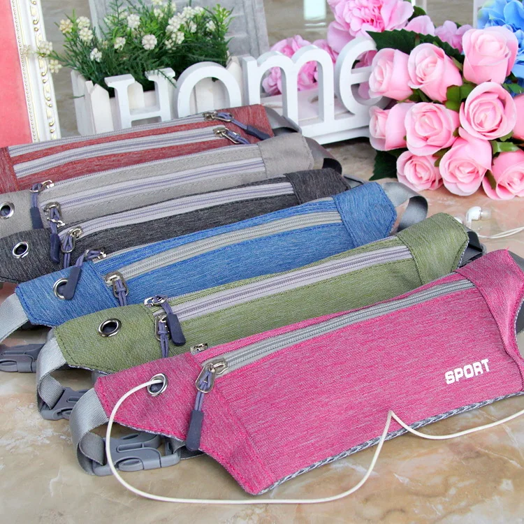 

New Style Men's Women's Sports Running Body Hugging Anti-Theft Hidden Oxford Cloth Waist Bag