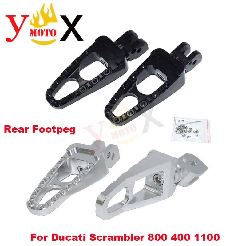 

CNC Motorycle Non-slip Rear Foot Peg Rest Footpeg Footrest Pedal For Ducati Scrambler 800 400 1100 2013-20 Black/Silver/Titanium