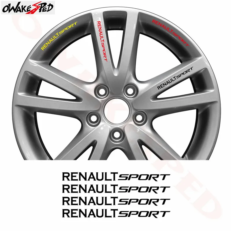

Car Rims Alloy Wheels Decoration Stickers For RENAULT SPORT Clio Megane Twingo Doorknob Temp Brake Caliper Decals Vinyl Sticker