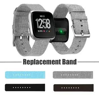 

Nylon Woven Fabric Watch Band Wrist Strap Bracelet for Fitbit Versa Smart Watch