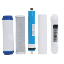 5 pces 5 fase ro osmose reversa filtro substituição purificador de água cartucho equipamentos com 50 gpd membrana filtro de água kit