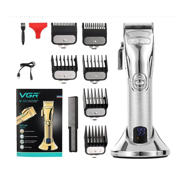 Vgr Hair Trimmer Usb Rechargeable Hair Clipper Haircut Machine Lcd Oil Head  Clipper Beard Trimmer Hair Cutter Metal Body 10w - Hair Trimmers -  AliExpress