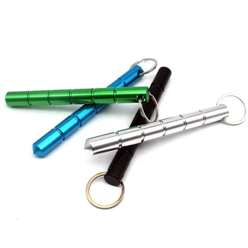 

Creative Black Metal Keychain Keyring Pair for Pressure Tip Self Defense