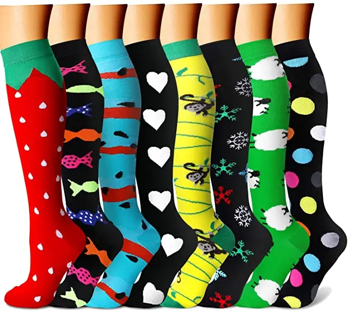Women Socks Compression-Socks Cycling Running Men Varicose Veins Golf Sports New No Animal
