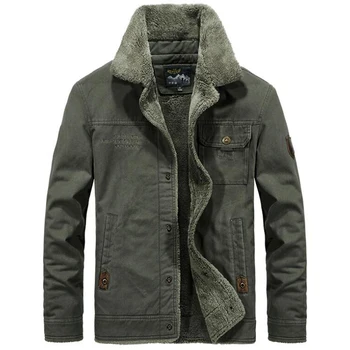 

Winter Jacket Men Streetwear Military Uniform Heat Insulated Fleece Jacket Windbreaker Tactical Parka Trench Coat Bomber Clothes
