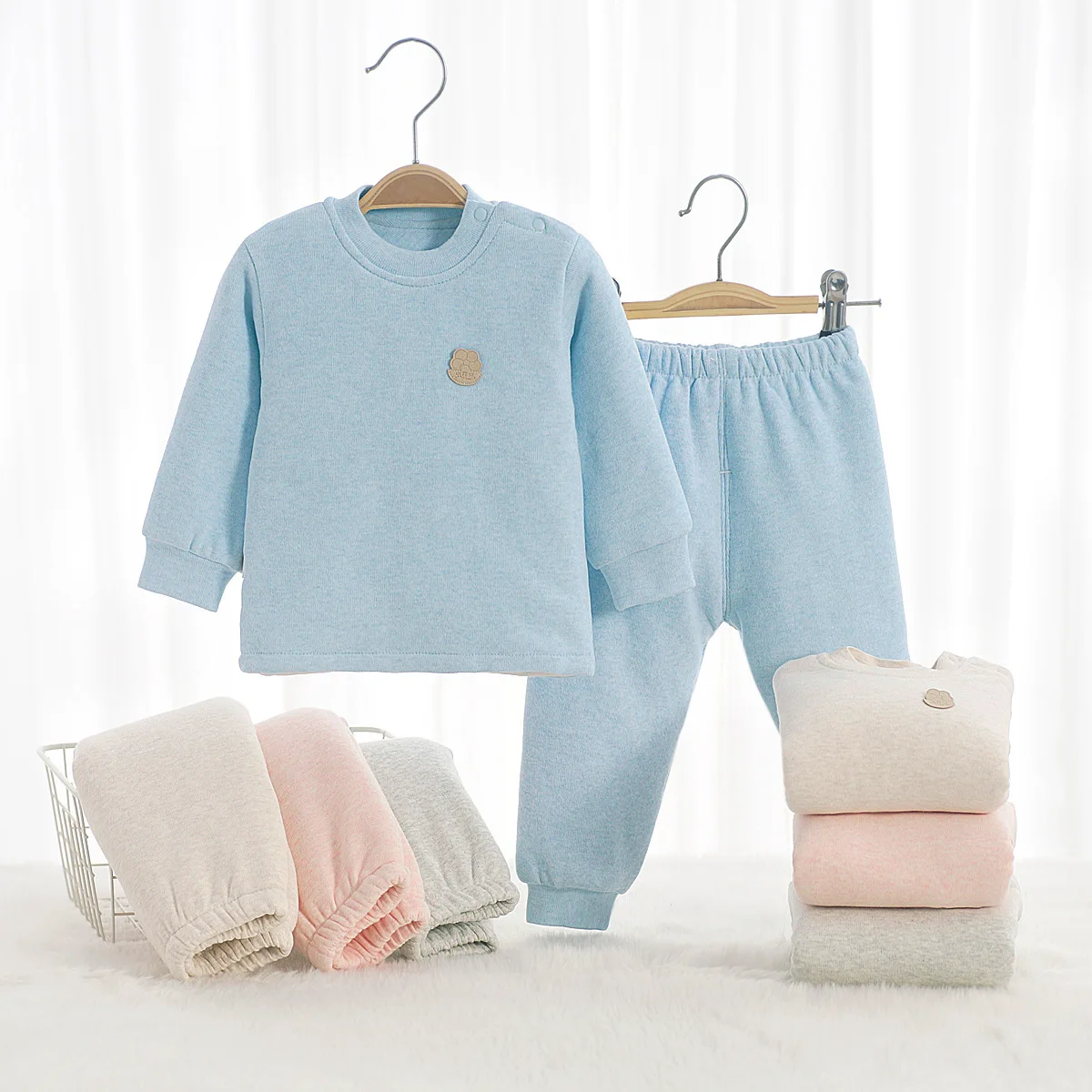 

Зимняя одежда для новорожденных мальчиков и девочек, домашняя одежда с длинным рукавом, осенний комплект нижнего белья из органического хлопка для маленьких мальчиков, пижама для малышей, От 6 месяцев до 3 лет