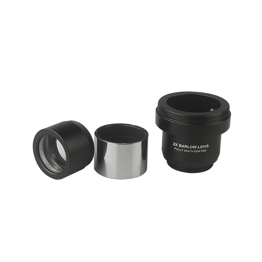 2x Barlow Lens For 23.2mm Mount Port Biological Microscope Optical Glass Lens 2x Barlow Lens For 23.2mm Mount Port Biological Microscope Optical Glass Lens