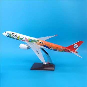 

47cm Sichuan Airlines Panda Painting A350 Aircraft Model Decoration Sichuan A350 Airbus Diecast Model Airplane Aviation Souvenir