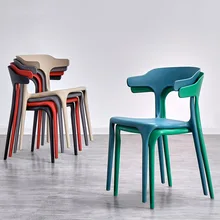 Современные пластиковые бык рога стулья обеденные стулья для обеденных комнат ресторанная мебель Конференц-зал Кофейня спальня стулья для гостиной
