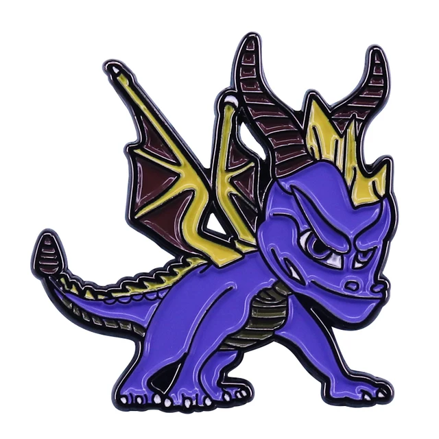 Roxo dragão spyro pino vídeo game distintivo popular cultura jóias -  AliExpress