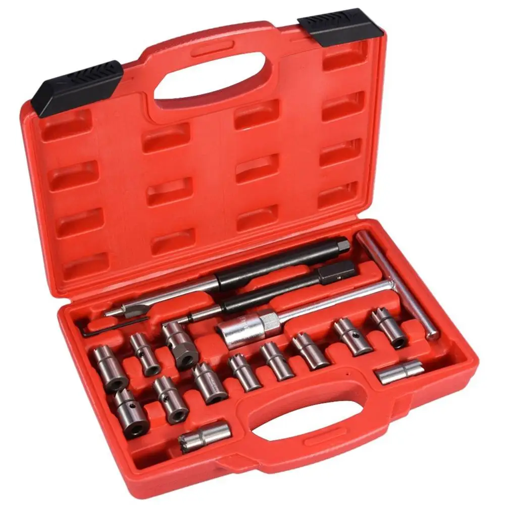 

17PC Diesel Injector Seat Cutter Cleaner Set Universal Injectors Cleaning Car Repair Tool Kit For Delphi/Bosch/Siemens/Denso