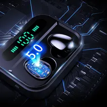 TWS 5,0 Bluetooth 9D стерео наушники беспроводные наушники IPX7 водонепроницаемые наушники спортивные наушники с 2200 мАч power Bank