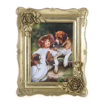 

European large photo frame square oil painting frame wedding props classical KTV