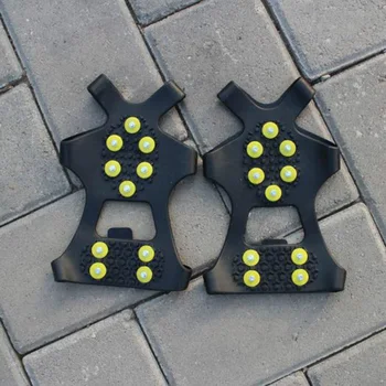

10 Studs Ice Gripper ice spikes for shoes Anti-Skid Snow Ice Climbing Shoe Spikes Grip Crampons Cleats Overshoes Accessories New