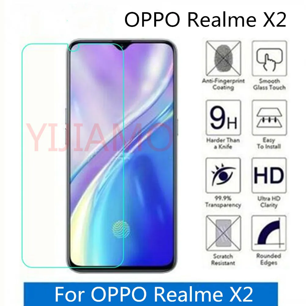 Защитное стекло для экрана Oppo Realme X2 x lite из закаленного стекла для Oppo Realme 3 5 pro glass Realme c1 c2 Q с защитой от царапин