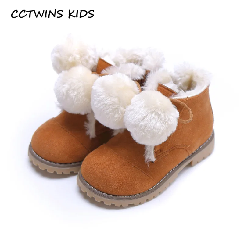 CCTWINS/детская обувь; коллекция года; Зимние Детские Модные Ботинки martin; Детские Брендовые ботильоны для девочек; замшевые ботинки для малышей; MB175 - Цвет: Thib Brown