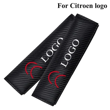 

Car Seat Belt Pads Auto logo Seat Shoulder Strap Pad Cushion Cover car accessories for Citroen C4 C1 C5 C3 C6 C5 C8 C2