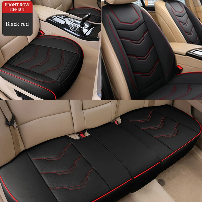 SEAMETAL funda de asiento de coche envuelta, antiarañazos, resistente al desgaste, Protector de asiento de vehículo, cojín de cuero PU, almohadilla transpirable para silla de coche