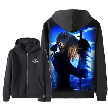Fate stay night Судьба Ноль судьба Толстовка "Saber" Арчер косплей костюм, унисекс с капюшоном куртка с капюшоном толстовки - Цвет: 1