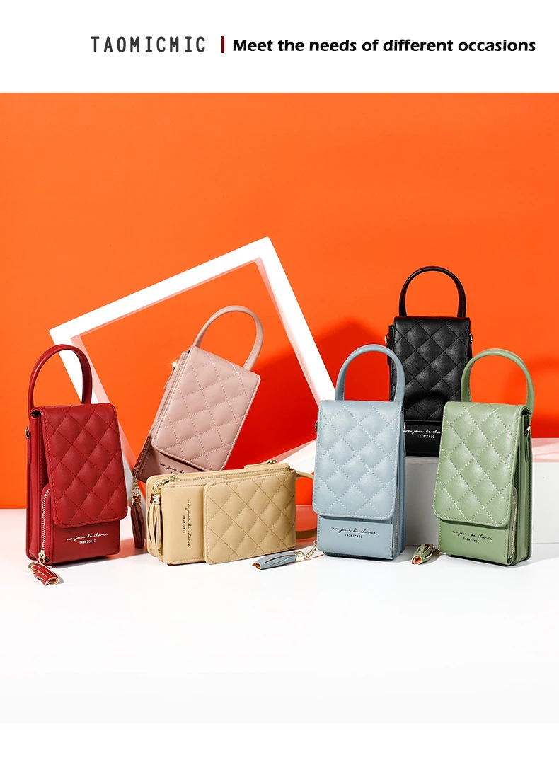 YIZHONG кожаные многофункциональные кошельки и кошельки для женщин, мини-сумка на плечо для мобильного телефона, женская сумка-мессенджер