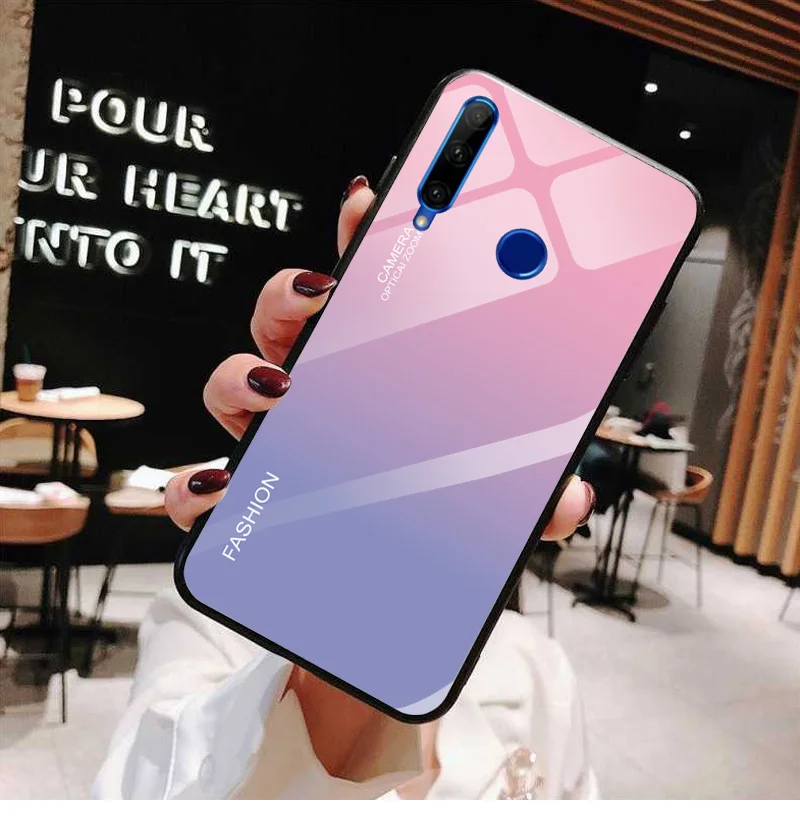 Чехол для телефона Honor 10i, чехол Honor 10i, HRY-LX1T, градиентное закаленное стекло, защитная задняя крышка для huawei Honor 10i Honor10i