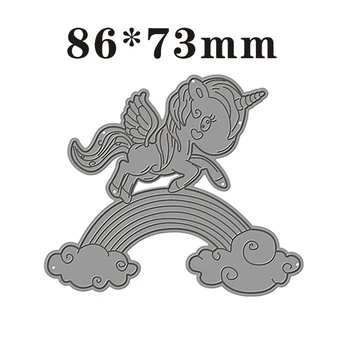 

2020 New Metal Cutting Dies Unicorn Rainbow Stencil For DIY Scrapbooking Flowers Cut Shapes Embossing Craft Card Making no Stamp