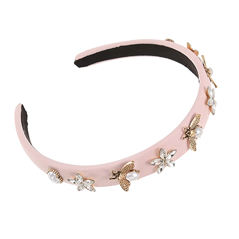 

ZHINI Fashion Padded Headbands for Women 5 Color Thick Velvet Hair Hoop Non-slip Hairband Handmade Hair Accessories Jewelry Gift