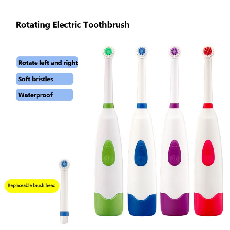 Electric Toothbrush for Baby Kid Children Waterproof Rotating Teeth Whitening Oral Hygiene Tooth Brush With 2 Replace Brush Head Electric Toothbrush for Baby Kid Children Waterproof Rotating Teeth Whitening Oral Hygiene Tooth Brush With 2 Replace Brush Head