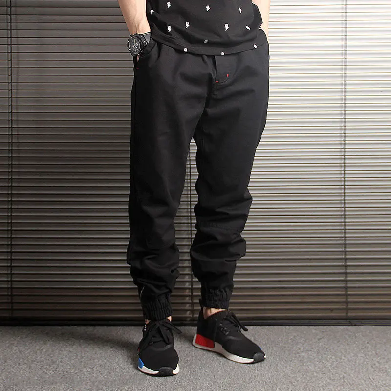 

Fashion Men Jeans Loose Fit Black Camouflage Harem Trousers Cargo Pants Slack Bottom Streetwear Hip Hop Joggers Pants