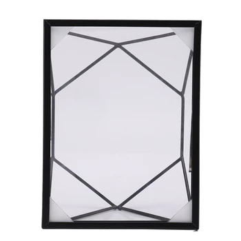 

Geometric Metal Glass Photo Frame Creative Plant Specimen Folder Home Stereo Desktop Decoration