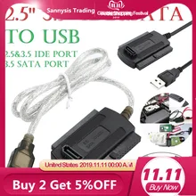 2.5 3.5 SATA IDE ถึง USB อะแดปเตอร์สำหรับฮาร์ดดิสก์ไดรฟ์ HDD CD DVD RW ROM สำหรับคอมพิวเตอร์ PC Converter สายเคเบิลแล็ปท็อ...(China)