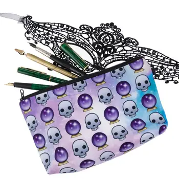 

Skull Cosmetic Bag Fashion Print Women Brand makeup bags Cute bag headset candy Cosmetic printing Collection Casual men zipper