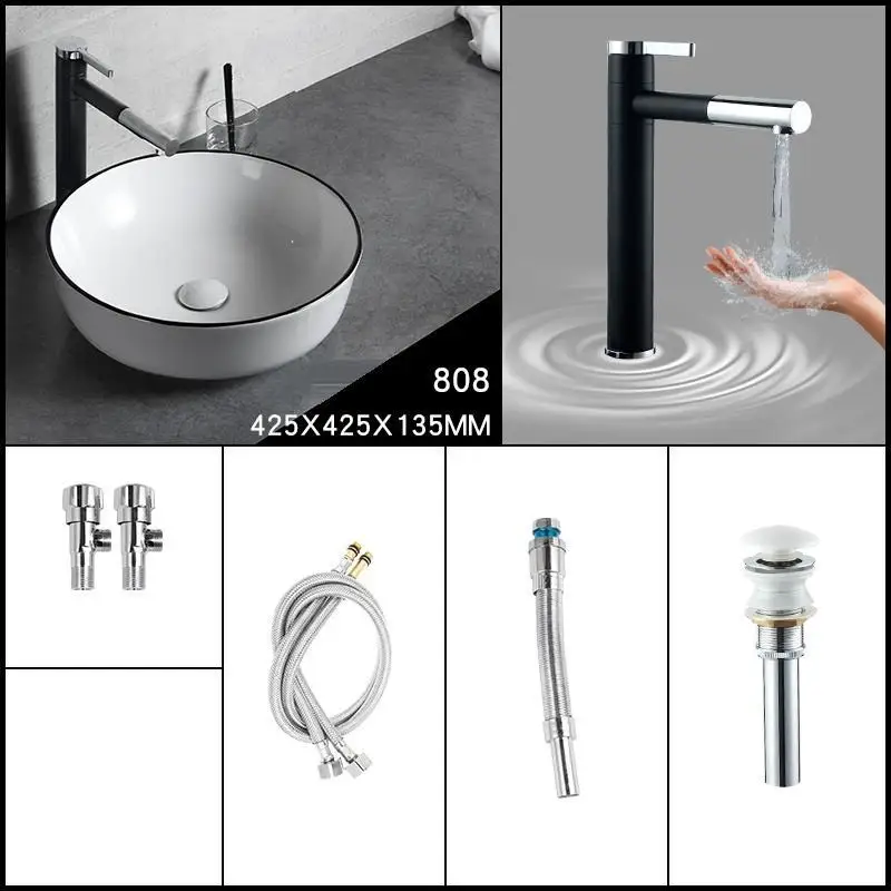 Version J Mano Bagno Lavatorio Sobre Encimera De Vanity Banyo Bassin Fregadero раковина для ванной комнаты Lavabo Cuba Pia Banheiro умывальник - Цвет: Version J
