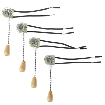

4pcs/Lot Wall Light Pull Switch Home Ceiling Fan Lamp Universal Pull Chain Cord Switch Set Replacement Tools 3A/250V