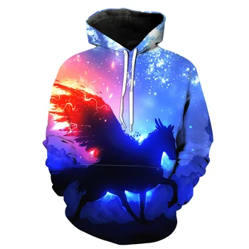 

foreign trade colour Tianma printed cap-pocket pullover men's fashion-cap and men's guard clothes Sweatshirts