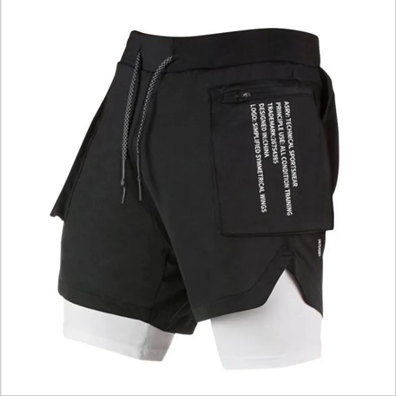 2020 New Color Summer Running Shorts Men 2 in 1 Sports Jogging Fitness Shorts Training Quick Dry Mens Men Shorts Sport